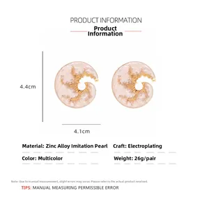 Tableau des tailles détaillé pour boucles d'oreilles conque en émail et perles