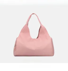 Pink large capacity sports bag with wet dry separation and separate shoe compartment