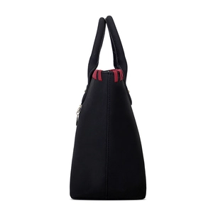 Sac à main rétro noir pour femme avec une couture ondulée rouge unique et chic