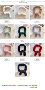 Selection of soft faux fur neck warmers in ten different fashionable solid colors