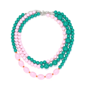 Multilayer Beaded Necklace Resin Macaron Beads Bohemian Colorful Statement Clavicle Chain For Women Fashion Jewelry