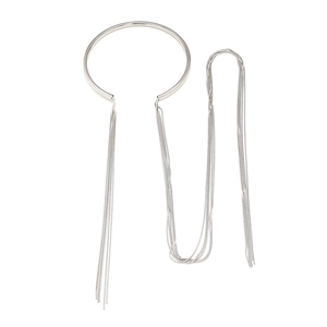 Collier Ras Du Cou En Métal Minimaliste Avec Longues Franges Asymétriques Bijoux En Alliage Pour Femmes Style Fête