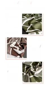 Détails de l'écharpe en soie avec imprimé floral, tissage sergé et bord roulé exquis
