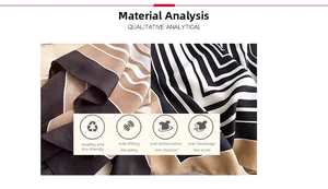 Detail of striped cotton scarf fabric showing anti-pilling and anti-shrinkage texture