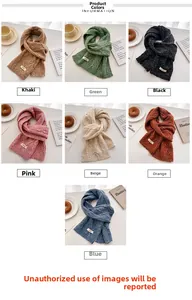 Detailed knit texture of solid color wool scarves in a variety of vibrant autumn colors