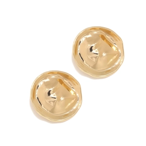 Boucles d'oreilles pendantes géométriques en alliage doré rétro avec fini martelé pour femme