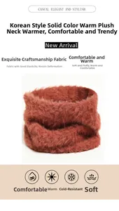 Détail du cache-col en fausse fourrure de lapin montrant le tissu élastique doux