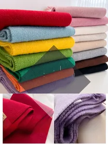 Close-up of winter knit shawl with high-quality fabric and premium edge stitching