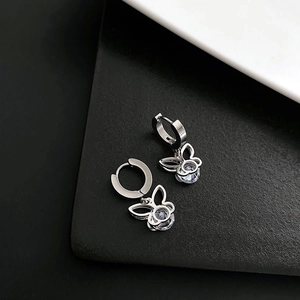 Edelstahl Schmetterling Anhänger Creolen Zirkon Funkelnd Elegant Modeschmuck Für Frauen Mädchen
