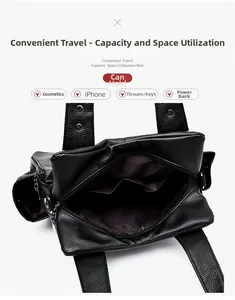 Internal view of large capacity tote bag showing multi-pocket storage for essentials