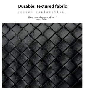 Detail aus schwarzem gewebtem Stoff mit abriebfester Textur und glänzender Oberfläche