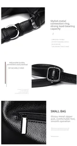 Macro detail of silver-toned hardware and lychee pattern leather on a black shoulder bag