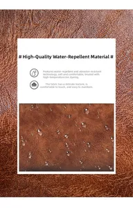 Detail of brown embossed leather showing water-resistant texture and dyeing process