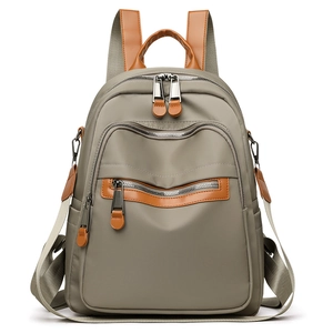 Women Fashion Backpack Nylon Water Resistant Large Capacity Travel Casual Daypack Lightweight Multi Pocket Bag