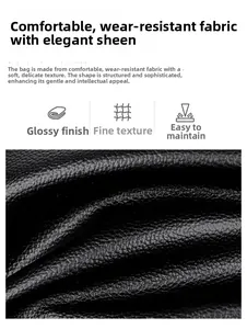 Macro detail of high-quality black pebble grain leather with a soft polished finish