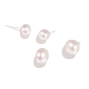 Pendientes minimalistas de plata S925 con perlas blancas naturales de agua dulce
