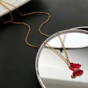 Elegante Collana Con Ciondolo A Farfalla Acciaio Al Titanio Delicata Catena Per Clavicola In Cristallo Per Donna