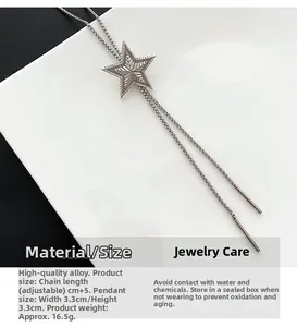 Detailed view of retro star pendant with geometric texture and size measurements