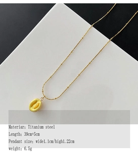 Vue détaillée du pendentif durian en acier titane avec chaîne de 39 cm et extension de 5 cm