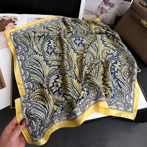 Foulard Quadrato Con Stampa Paisley Stile Etnico Retro Raso Effetto Raso Bandana Di Moda Per Donna Decorativo