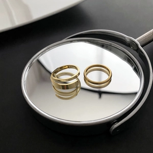 Minimalist Stainless Steel Rings For Women Adjustable Open Ring And Simple Band Non Fading Elegant Jewelry
