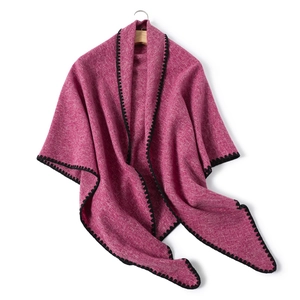 Elegant Solid Color Cashmere-Like Triangular Scarf Women's Thickened Scarf Winter Fall Fashion Shawl Polyester Wrap
