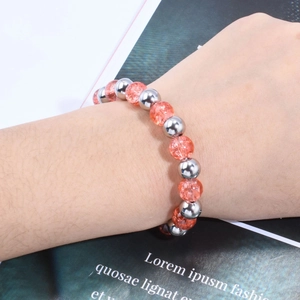Beaded Charm Bracelet Stainless Steel Artificial Pearl Crystal Heart Cross Butterfly Star Charms For Women Boho Style