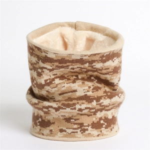 Tour De Cou Hiver Camouflage Tricoté Acrylique Polyester Écharpe Avec Doublure Polaire Pour Sports De Plein Air Cyclisme Unisexe