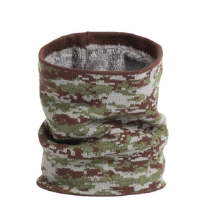 Tour de cou en maille camouflage d'hiver avec doublure polaire épaisse pour protection