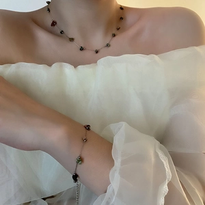 Collier En Pierre Naturelle Éclats De Pierres Précieuses Irréguliers Chaîne En Acier Inoxydable Bijoux Pour Femmes