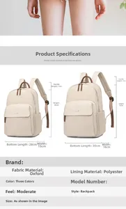 Tableau de comparaison des tailles pour sacs à dos en tissu Oxford, petit et grand