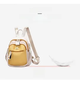 Lightweight backpack showing feather weight comparison and kangaroo logo detail