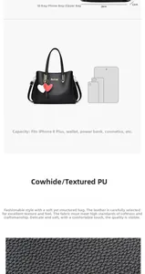 Detailed interior of a black leather handbag showing compartments and textured material