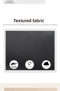 Vue détaillée du cuir grainé noir montrant une texture de matériau souple et durable