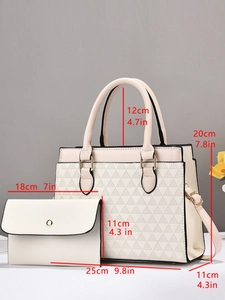 Detailed size specifications for women's crossbody handbag set with 25cm width