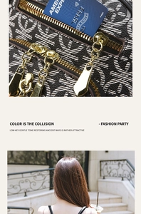Detail of vintage jacquard fabric, gold hardware and interior card slot on shoulder bag