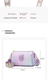 Guide des tailles détaillé et schéma de capacité pour sac seau dégradé à fleurs