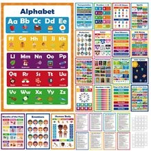 Detailed grid view of 18 waterproof biology and educational posters for student learning
