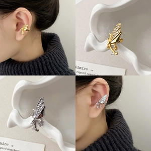 Butterfly Ear Cuff Micro Pave Zircon Copper Non-pierced Earrings For Women Elegant Fashion Jewelry Dainty