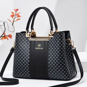 Sac à Main Femme Vintage en Cuir PU Monogramme Cabas Grande Capacité Avec Bandoulière Sac à Bandoulière Mode Sac à Main Rétro