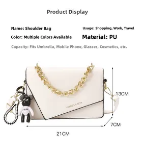 Borsa a spalla crema 21x13x7cm mostra capacità per cellulare e cosmetici