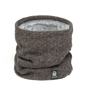 Cache-cou d'hiver en tricot avec doublure polaire épaisse gris foncé pour homme et femme