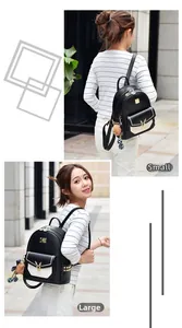 Comparaison détaillée de sacs à dos en cuir noir et blanc en grandes et petites tailles