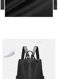 Gros plan sur le tissu oxford imperméable et les bretelles rembourrées du sac