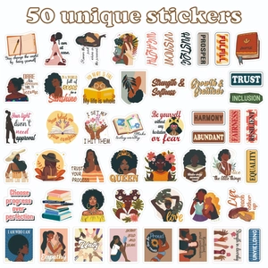 Detaillierte Ansicht von 50 kreativen Inspirations-Aufklebern für DIY-Sammelalben
