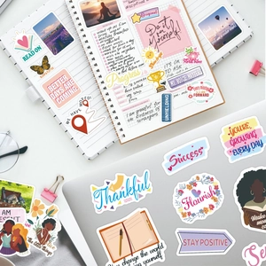 50 kreative englische Inspirations-Sticker für DIY-Tagebuch und Laptop-Dekoration