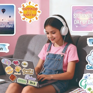 50 kreative englische Motivationsaufkleber für Laptop und DIY Journal Deko