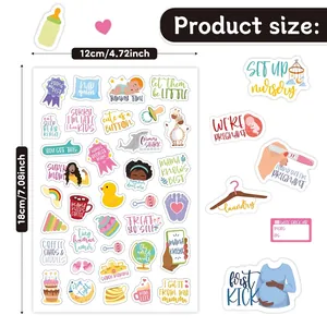 Autocollants de grossesse et de bébé 12x18cm pour le scrapbooking et les journaux de bord