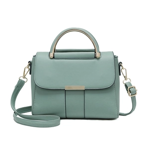 Minimalist PU Leather Crossbody Bag For Women With Metal Top Handle Adjustable Strap Fashionable Small Shoulder Bag