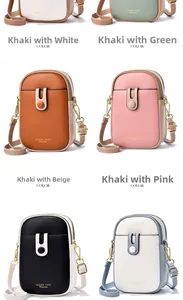 Detailed grid view of mini crossbody phone bags in six various color combinations